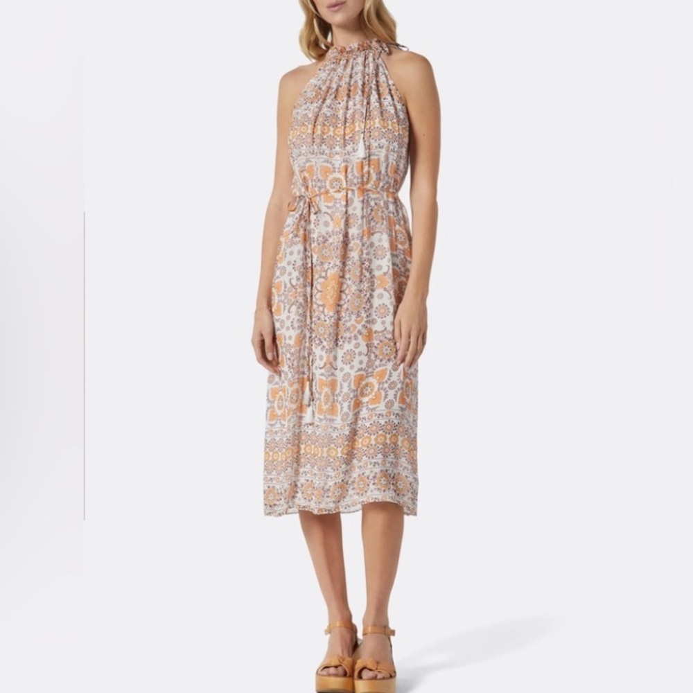 Jolie Marietta Silk Muskmelon Halter Dress NWT Size Small